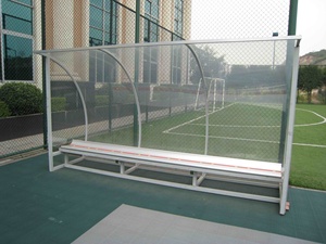 Abri portable anti-vandalisme pour équipe de football, banc de joueurs de football avec sièges de remplacement en aluminium style banc PY-LD - Product Image 6