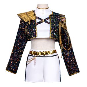 Costume de cosplay Ume Kpop Demon Hunters <span class=keywords><strong>Anime</strong></span> <span class=keywords><strong>pour</strong></span> <span class=keywords><strong>adulte</strong></span> comprenant un gilet, des shorts, des costumes, des pantalons, des jupes Rumi Mira Zoey unisexe en polyester - Product Image 3