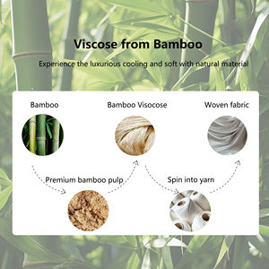 Juego de Ropa de Cama de Lujo Personalizado, 100% Viscosa de Bambú, Tejido Moderno, Ecológico, 300 Hilos, Color Sólido para Toda Temporada, 4 Piezas, para Bodas - Product Image 2