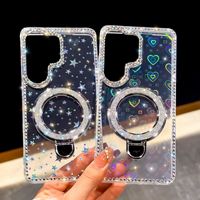 Support Béquille Strass, Coque de Téléphone de Luxe Ornée de Strass pour Samsung S26 Ultra et S25 Plus, A17/A56 - Vente Transfrontalière