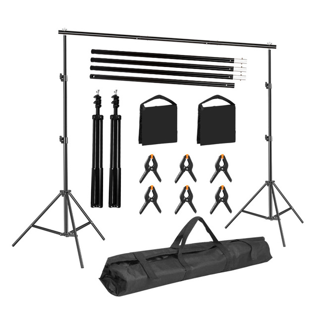 Factory Supply Backdrop Background Stand Support with Sandbag Clip and Carry case in 2.8x3m for Backdrop Photo Studio
