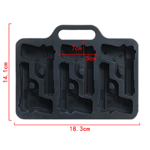 Moule à glaçons en silicone moderne <span class=keywords><strong>de</strong></span> qualité alimentaire, en forme <span class=keywords><strong>de</strong></span> petit pistolet, écologique, pour bricolage, outils <span class=keywords><strong>de</strong></span> pâtisserie - Product Image 6