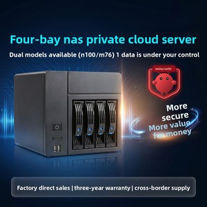 Mini PC NAS 4 baies N100 avec CPU, double réseau 2.5G, pour travail à distance, <span class=keywords><strong>cloud</strong></span> privé, <span class=keywords><strong>stockage</strong></span> de fichiers en réseau, 4G DDR4, 64G SSD - Product Image 5