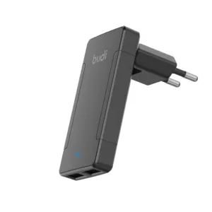 OEM/ODM Budi Foldable Plug AC Cepat Charger Dual USB Port Smart IC Pengisian Cepat 3.4A 5V Slim dinding Charger untuk Smartphone & Tablet