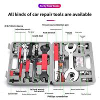 Boîte à outils de réparation de moto complète - Ensemble multifonctionnel de grande taille en acier à haute teneur en carbone, outils en acier, mallette rigide, fonctionnement manuel, OEM personnalisable