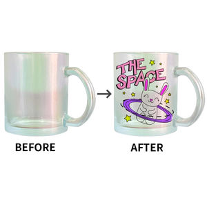 Tasses en verre givré 11oz, brillantes, arc-en-ciel, dégradé de couleur, paillettes, application de Sublimation, livraison <span class=keywords><strong>gratuite</strong></span>, entrepôts américaines - Product Image 6