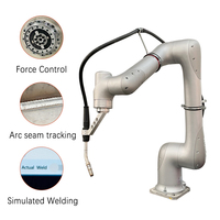 Kit de robot collaboratif mobile pour soudage, cobot soudeur, soudeuse robotisée MIG, soudeuse laser, robot de soudage aluminium avec chariot de soudage sur rail