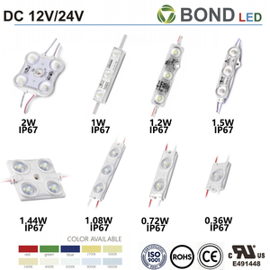 Moduli <span class=keywords><strong>LED</strong></span> BOND OEM all'Ingrosso Serie Incapsulata SMD2835 DC12V IP67 Impermeabili per Esterni con Angolo di Fascio 160° per Insegne - Product Image 1