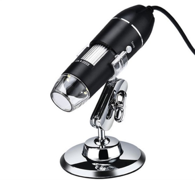 8 LED USB 3 in 1 Connector USB Digital Microscope Metal Stand, Compatible with Mac Window 7 8 10 Android Linux
