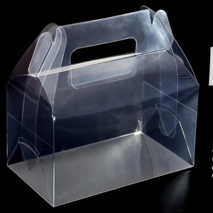 Bán buôn tùy chỉnh nhựa trong suốt Pet bánh-barkry-hộp rõ ràng cupcake hộp <span class=keywords><strong>container</strong></span> xử lý với cardboards - Product Image 2