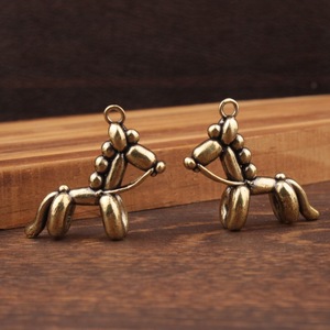 Brass <b>Balloon</b> Dog Pendant Animal Shape Themed Charm Jewelry Accessory DIY Necklace Bracelet Decorative Unisex Fashion Pendant - Product Image 3