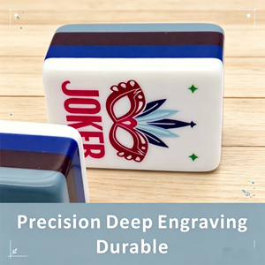 Customized American Mahjong <b>Set</b> (160 pieces, ocean blue hand-painted acrylic, foldable, modern luxury game gift <b>set</b>) from US war - Product Image 4