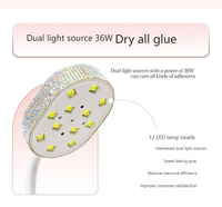 360 Grad verstellbares Gel X Mini Fingernagel lampe Tragbarer Blitz Schnur lose LED-Nagel lampe mit Diamant