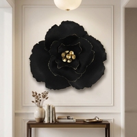 Décoration murale intérieure en métal, vente en gros, accent décoratif pour la maison, 68,58*12,7*62,23CM, noir et or, décoration murale métallique de luxe pour la maison