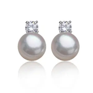 OEM ODM 925 sterling silver pearl earrings nail earring earring display white standing