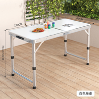 Table pliante JDZZ-11 en alliage d'aluminium, réglable en hauteur, portable, pour le camping en plein air, étanche, empilable, facile à transporter