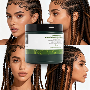 Nuevo Gel Acondicionador y Fijador para el Cabello con Fijación Fuerte, Orgánico, de 16 oz, No Grasoso, No Deja Residuos, para Trenzas - Product Image 5
