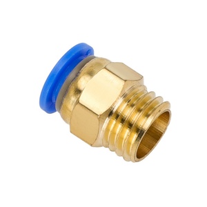 Raccord de tuyau pneumatique droit en laiton série PC, noir, taille de port 1/4'', Hofujng - Product Image 1