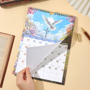 A4 Kinh Thánh tường in ấn Lịch 12 tháng <span class=keywords><strong>Christian</strong></span> kế hoạch thân thiện với môi giấy thiết kế hàng ngày hàng tuần hàng tháng lập kế hoạch lịch - Product Image 3