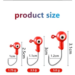 Tête de plomb Panfish Walleye Jighead Pêche en eau salée Hameçons pointus pour bar truite <span class=keywords><strong>Finesse</strong></span> Jig Head Hook - Product Image 2