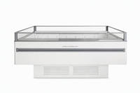 Congélateur commercial mini-îlot pour supermarché, réfrigérateur de présentation à refroidissement par air avec compresseur Embraco Secop