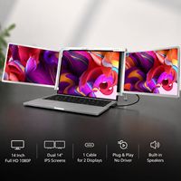 Buen Precio, Gran Venta, Cable de 14 Pulgadas para Dos Pantallas, Gran Venta, Pantalla Triple Portátil para Laptop, Monitor Triple, Pantalla LCD para Laptop