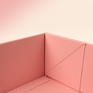 <b>Pink</b> Magnetic Gift Box Luxe High-End Packaging Custom Logo Satin Ribbon Recyclable Cardboard Fast Delivery for Holiday Gifting - Product Image 5