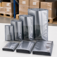 Sacs plats antistatiques métalliques en gros pour composants électroniques, cartes de circuits imprimés, circuits intégrés, pièces de quincaillerie, personnalisables, à ouverture supérieure S39D OEM