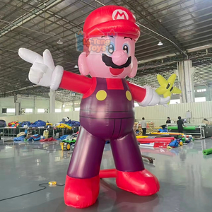 Özel Tasarım PVC Şişme Mario ve Luigi Çizgi Film Karakteri LED Işıklı Su Geçirmez Reklam Dekorasyonu - Product Image 2