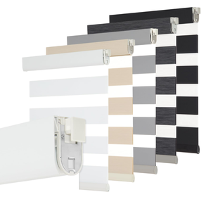 Stores occultants intelligents pour chambre à coucher, vente en gros d'usine, télécommande jour/nuit, stores horizontaux motorisés électriques en polyester - Product Image 1