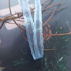 Nastro in Pizzo Colorato a Mezzaluna in Filamento di Seta Bifacciale da 1,0 cm, alla Moda, in Organza e <span class=keywords><strong>Tulle</strong></span> per Borse - Product Image 4