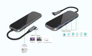 <span class=keywords><strong>Hub</strong></span> <span class=keywords><strong>USB</strong></span>-<span class=keywords><strong>C</strong></span> 5 en 1 con 4 Puertos <span class=keywords><strong>USB</strong></span> 3.0 y Carga PD, Mini Portátil de Aleación de Aluminio para Laptop/Escritorio/Macbook - En Stock - Product Image 3