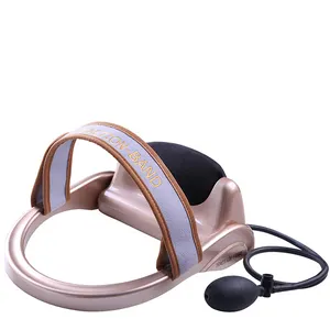 Pompa postur serviks elektrik ergonomis, alat penopang traksi leher udara bernapas penghilang nyeri terapi panas pemijat leher