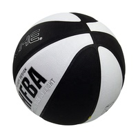 Ballon de basketball d'entraînement PSYCHE personnalisé en PU blanc et noir, taille officielle 7, durable, pour intérieur et extérieur