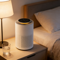 Purificateur d'air pour fumée, pollen, squames, odeurs de cheveux, avec mode veille et contrôle de la vitesse, pour chambre à coucher et bureau