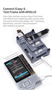 Nouveau testeur de récupération Qianli Apollo 6 en 1 avec réparation de puce, original pour iPhone 7-13 Pro Max, câble de données pour casque couleur, batterie, <span class=keywords><strong>base</strong></span> - Product Image 4