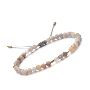 Cliobeads Miyuki Seed Bead distacer naturale 4mm rotondo sfaccettato Amazonite rosa quarzo acquamarina pietra con perline <span class=keywords><strong>bracciale</strong></span> regolabile - Product Image 6