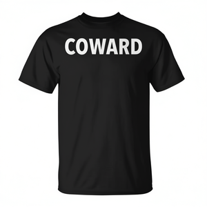 Camiseta Coward de algodón negro unisex para adultos talla S M L XL XXL - Product Image 2