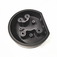 Boîtier d'instrument en plastique ABS sur mesure, finition noire mate, usinage CNC 5 axes haute précision