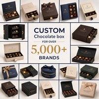 Boîte cadeau personnalisée recyclable à double porte avec compartiments en carton pour l'emballage de chocolats de luxe