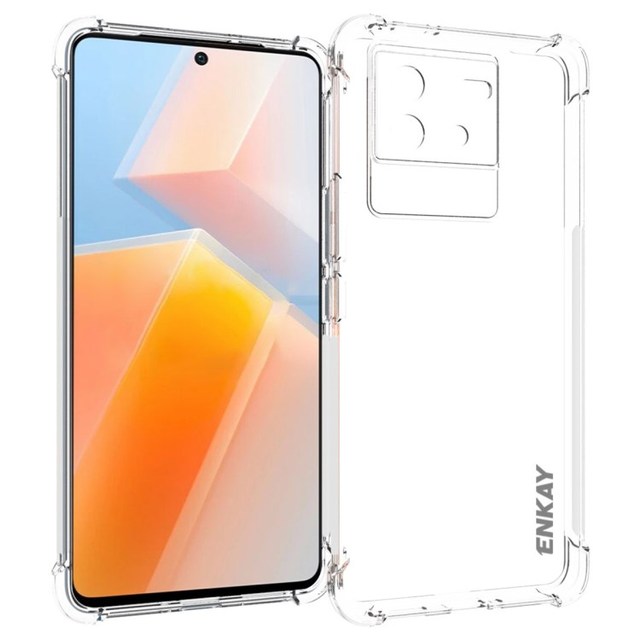 ENKAY Wholesale Crystal TPU Cover Clear Phone Case for vivo IQOO Neo6 11 Y35 Y16 V25 S15 Y02 S15e S16 Y02s Shockproof Phone Case