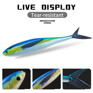 Esca Artificiale 3D Realistica in Acciaio Inossidabile, Esca Morbida a Forma di Pesce Finto, per la Pesca al Bass e in Mare, per Grandi <span class=keywords><strong>Pesci</strong></span>, Vendita Calda Transfrontaliera - Product Image 3