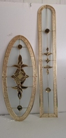 Fournitures personnalisées Vitrail de bâtiment d'art Pièces de verre biseauté pour lucarne et panneau de fenêtre Vitrail de porte d'entrée