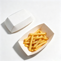 Boîte en papier kraft jetable personnalisée avec logo d'usine SP2985, résistante à l'huile, pour frites et snacks à emporter