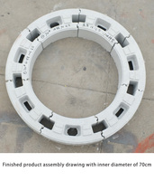 Offre Spéciale Moule en plastique pour bloc de béton rond de 70 cm de diamètre, pour inspection de blocs, briques, manilles et puits d'égout