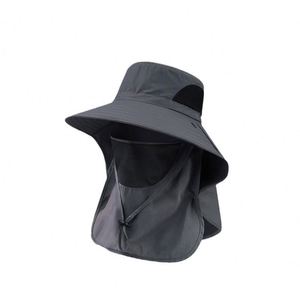 Chapeau de pêche avec voile anti-UV amovible pour hommes, pour l'extérieur, hiver et été - Product Image 3