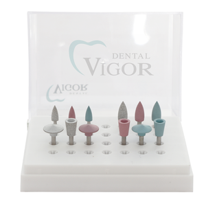 Vigor Dental VG-DB50 Porcelain <b>Polishing</b> <b>Kit</b> 12PCS/BOX Dental Brush Dental Bur for Low Speed Handpiece - Product Image 3