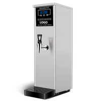 Hervidor de Agua Eléctrico Comercial de Acero Inoxidable, Portátil, Automático, de Doble Voltaje, Calentamiento Inmediato, Inteligente, 35L/H