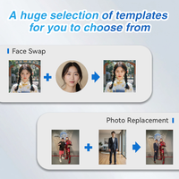 Photomaton professionnel personnalisé de 43 pouces avec IA, imprimante DNP, éclairage LED, logo couleur et interface utilisateur personnalisable pour produits de vente en ligne
