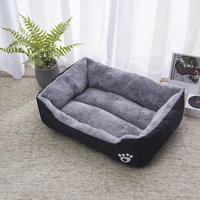 Lit pour animaux de compagnie de luxe personnalisé en gros d'usine, Nid douillet pour chien, Grand lit rectangulaire double usage, respirant, pour chiens et chats, Canapé-lit HW